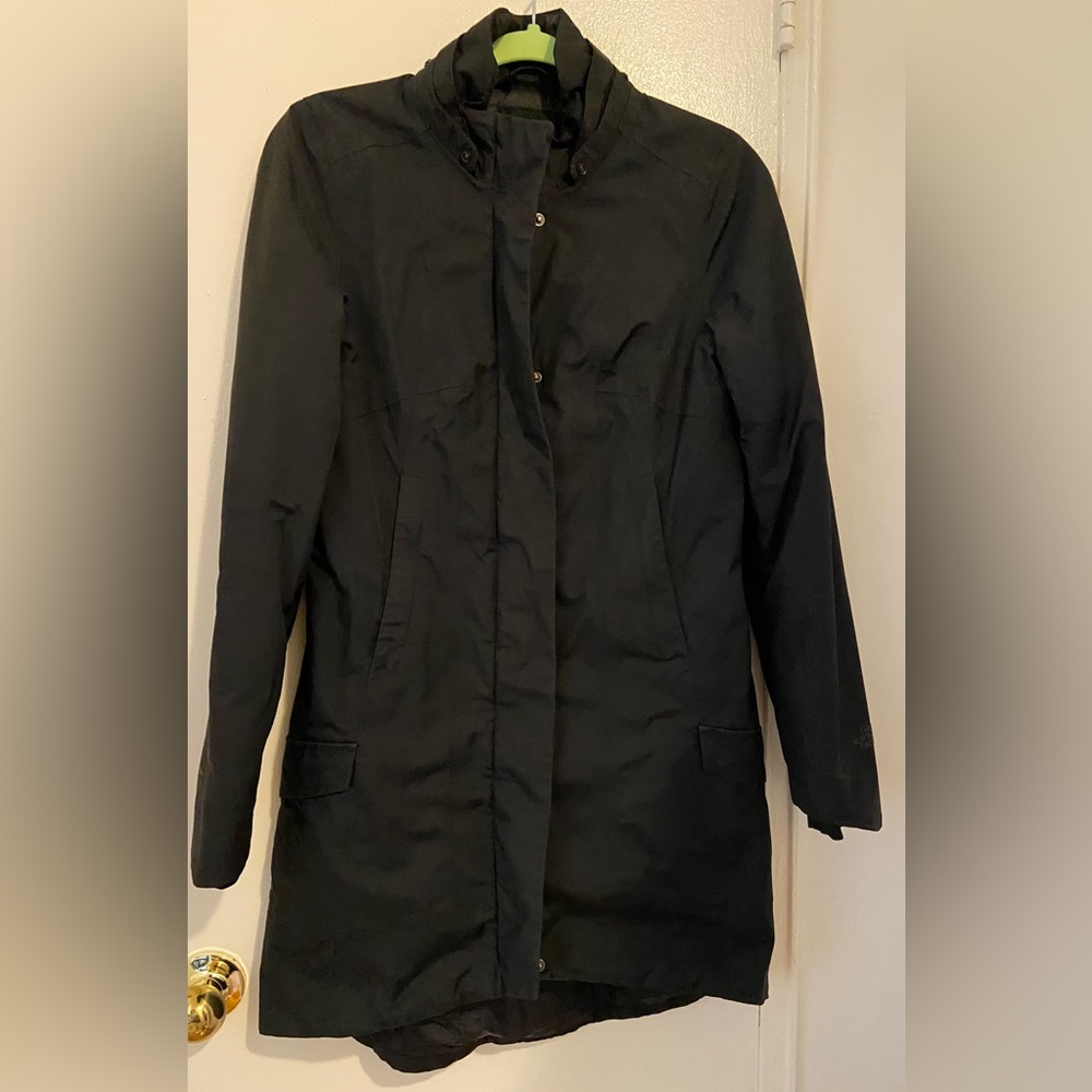 North Face DryVent Lightweight‎ Insulated Parka Black Women’s Sz XS No hood EUC